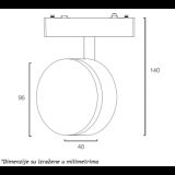 MAGNETIC SLIM SVETILJKA LED26-B90 9W 3000K 150° 48V DC CRNA