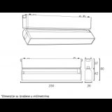 MAGNETIC SLIM SVETILJKA LED26-ZD-12F 10W 3000K 150° 48V DC CRNA