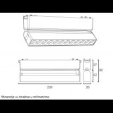 MAGNETIC SLIM SVETILJKA LED26-ZD-12T 12W 3000K 24° 48V DC BELA