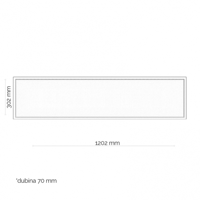 METALNI RAM ZA PANEL 12030 NADGRADNI BACKLIGHT (70mm)