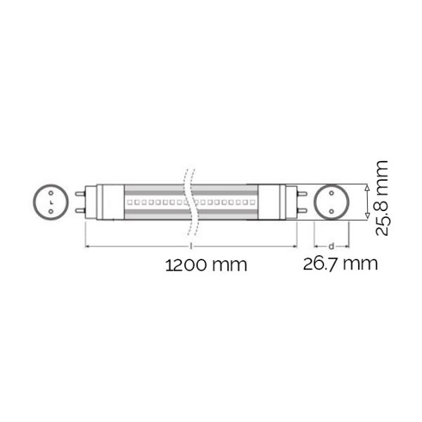 OSRAM LED CEV 1.2M 16W/840 ST8E JEDNOSTRANA