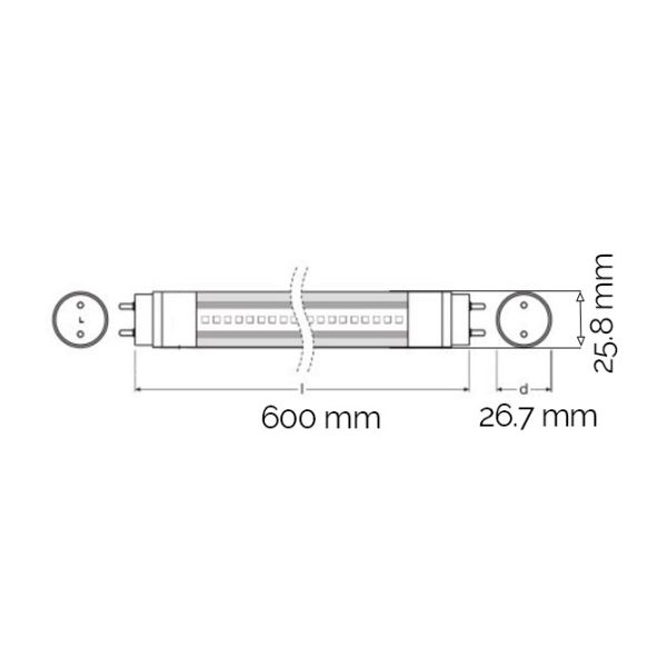 OSRAM LED CEV 0.6M 8W/865 STE8-E JEDNOSTRANA