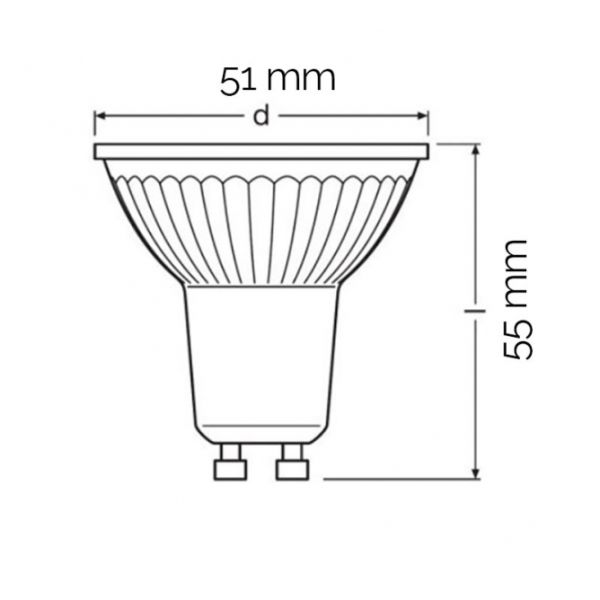 OSRAM LED SIJALICA GU10 4.3W/830 VALUE PAR16 50 36°