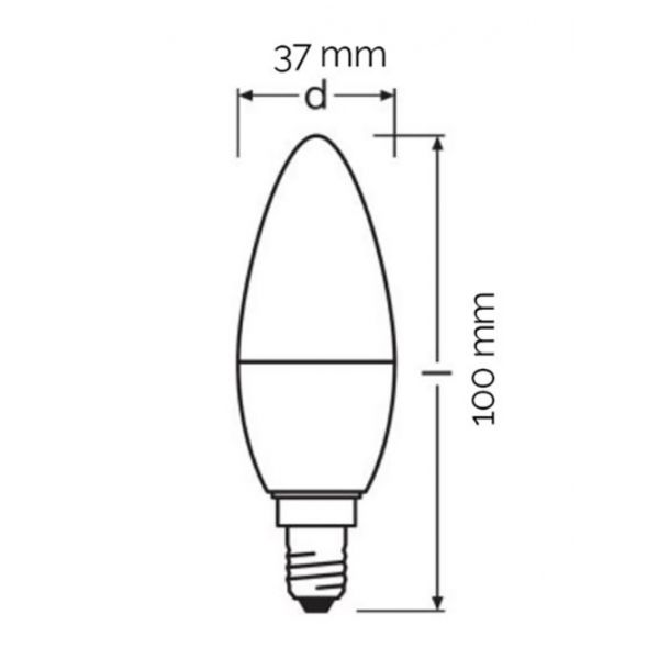 OSRAM LED SIJALICA E14 B 4.9W/827 VALUE FR40