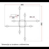 VESTA 379 PLAFONSKA SVETILJKA 8*GU10 MESING/CRNA