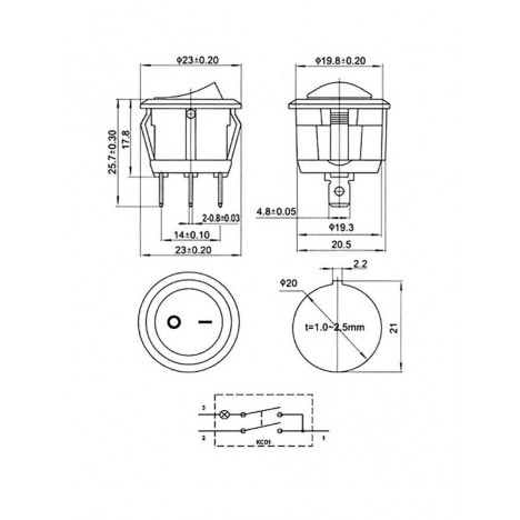 PREKIDAC KCD1-105 CRVENI