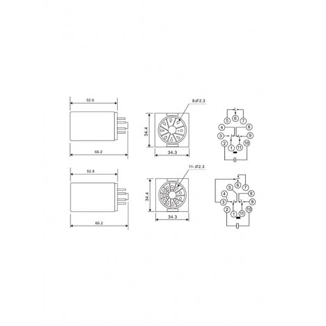 RELE PR 59 220V 3K AC 11PIN