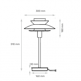 RL STONA LAMPA HN2584-B/GA MATT BLACK + GOLDEN