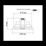ROZETNA 714 1*GU10 CRNA IP44