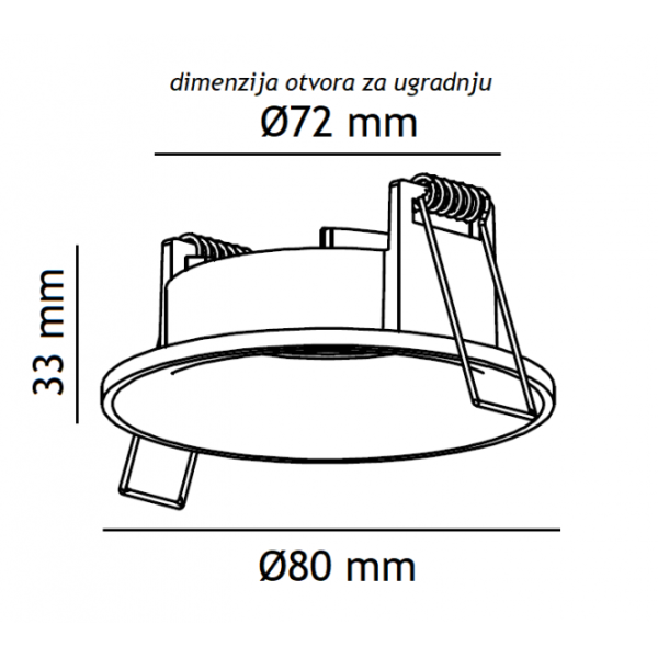 ROZETNA JM-050 1*GU10 CRNA