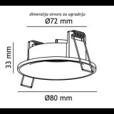 ROZETNA JM-050 1*GU10 CRNA