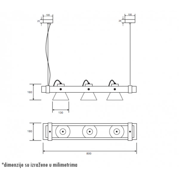 RUSTIK 175 VISILICA 3*E27