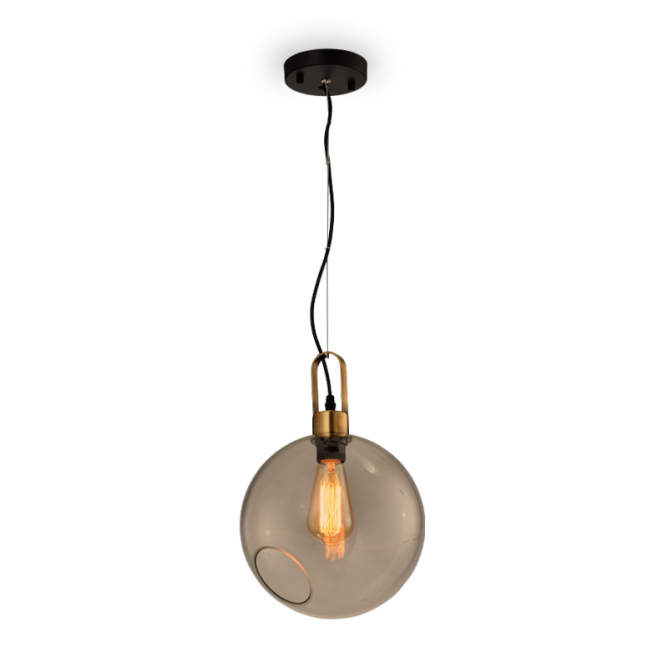 RUSTIK 89 VISILICA 1*E27 GOLD/COGNAC GLASS