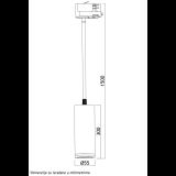 SINSKA SVETILJKA TS210D 1*GU10 CRNA TROFAZNA