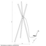 SOLEA 25 PODNA LAMPA 48W 3000K CRNA/DRVO DIM