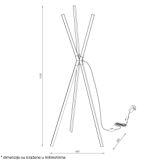 SOLEA 25 PODNA LAMPA 48W 3000K CRNA/DRVO DIM