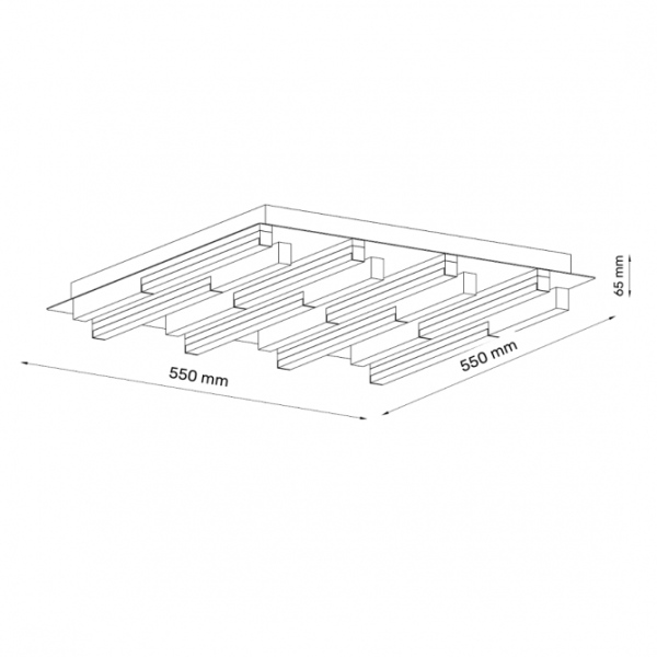 SOLEA 33 PLAFONSKA SVETILJKA 36W 3000/4000/6000K CRNA/DRVO DIM
