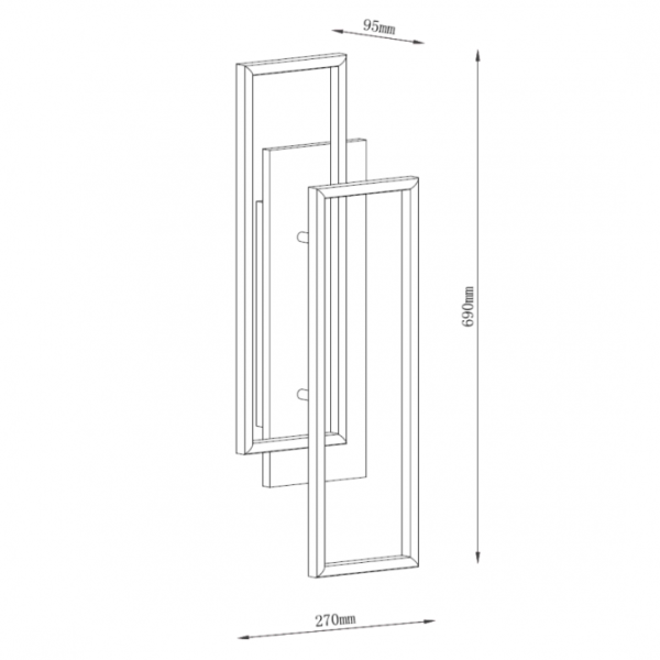 SOLEA 37 PLAFONSKA SVETILJKA 40W 3000/4000/6000K CRNA/DRVO DIM