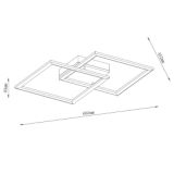 SOLEA 38 PLAFONSKA SVETILJKA 36W 3000/4000/6000K CRNA/DRVO DIM