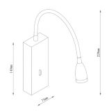 SOLEA 47 ZIDNA LAMPA 3W 3000K CRNA