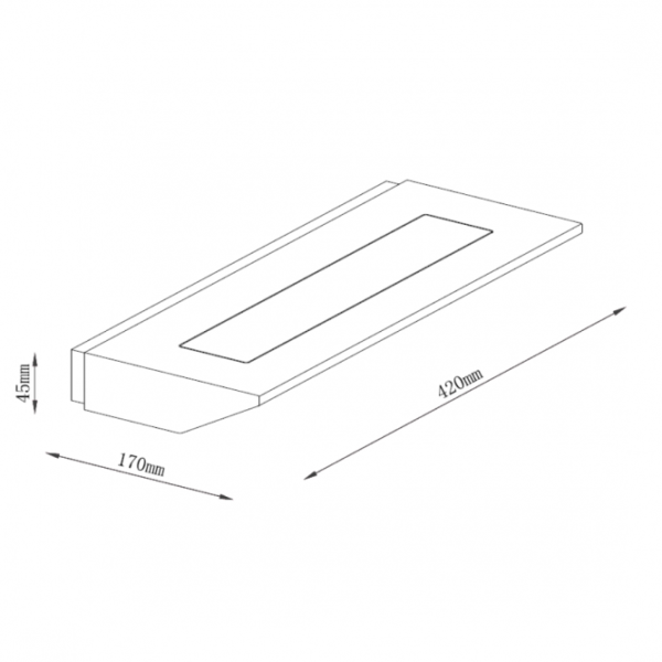 SOLEA 50 ZIDNA LAMPA 12W 3000K DRVO