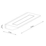 SOLEA 50 ZIDNA LAMPA 12W 3000K DRVO