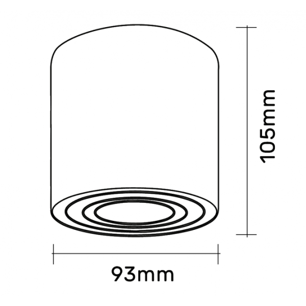 SVETILJKA JM-014 PLAFONSKA CRNA 1*GU10 IP20