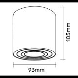 SVETILJKA JM-014 PLAFONSKA CRNA 1*GU10 IP20