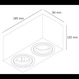 SVETILJKA JM-203 PLAFONSKA 2*GU10 IP20 BELA