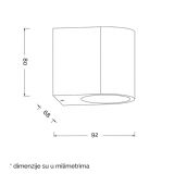 SVETILJKA W10401 ZIDNA 1*GU10 IP65 CORTEN