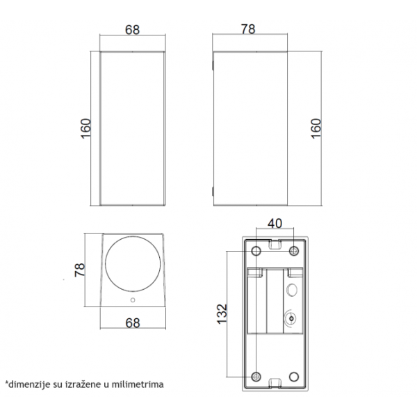 SVETILJKA W10412 ZIDNA 2*GU10 IP65 BELA