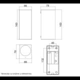 SVETILJKA W10412 ZIDNA 2*GU10 IP65 BELA