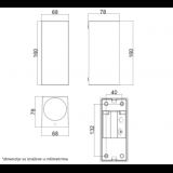 SVETILJKA W10412 ZIDNA 2*GU10 IP65 BELA