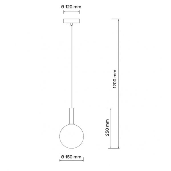 TALIA 10 VISILICA 1*G9 CRNA/BAKARTALIA 10 VISILICA 1*G9 CRNA/BAKAR