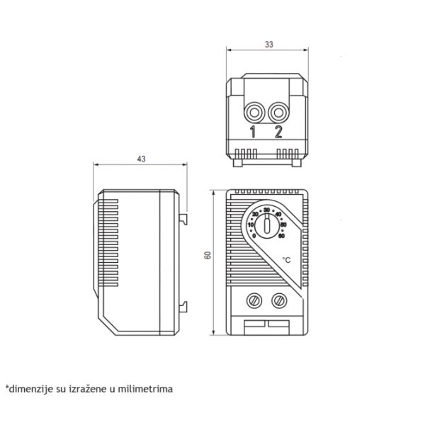 TERMOSTAT KTO 011 (NC)