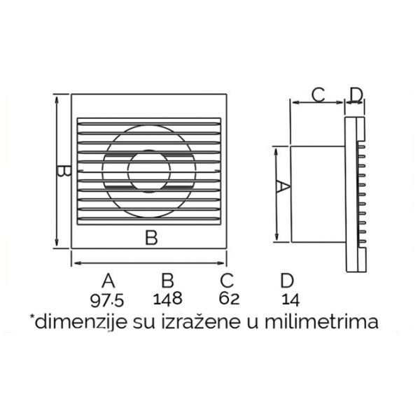 VENTILATOR WIND FI 100 BITON