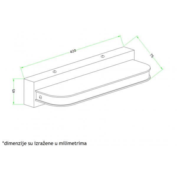 VESTA 145 ZIDNA LAMPA LED 9W 4000K IP44