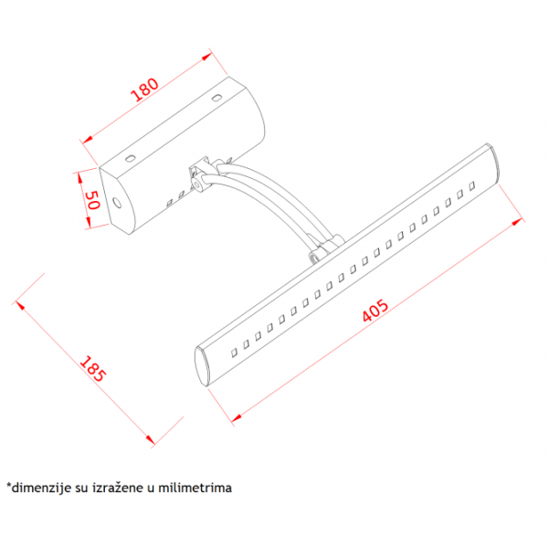 VESTA 17 ZIDNA LAMPA LED 5W 4000K HROM