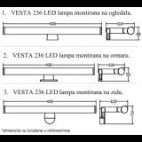 VESTA 236 ZIDNA LAMPA 6W 4000K HROM