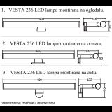 VESTA 236 ZIDNA LAMPA 6W 4000K HROM