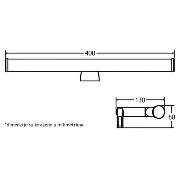 VESTA 237 ZIDNA LAMPA 6W 4000K HROM