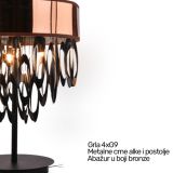 VESTA 253 STONA LAMPA DE PE PAINT-PRETO/COBRE 4*G9 cooper/black