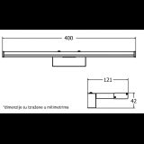 VESTA 238 ZIDNA LAMPA 8W 4000K CRNA
