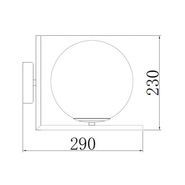 VESTA 311 ZIDNA LAMPA 1*E27 MESING