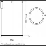 VESTA 365 LUSTER 60W 4000K BELA (O 780mm)VESTA 365 LUSTER 60W 4000K BELA (O 780mm)