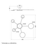 VESTA 367 PLAFONSKA SVETILJKA LED 40W 3000K MESING