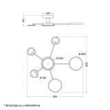 VESTA 367 PLAFONSKA SVETILJKA LED 40W 3000K MESING