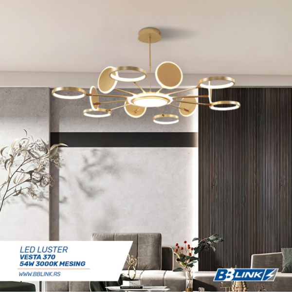 VESTA 370 LUSTER LED 54W 3000K MESING