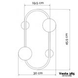 VESTA 385 ZIDNA LAMPA 2*G9 MESING