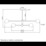 VESTA 393 LUSTER 8*G9 MESING+CRNA